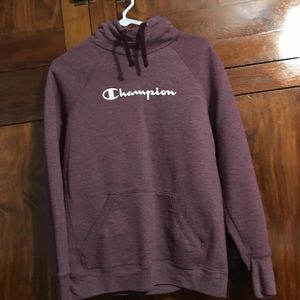 purple champion hoodie